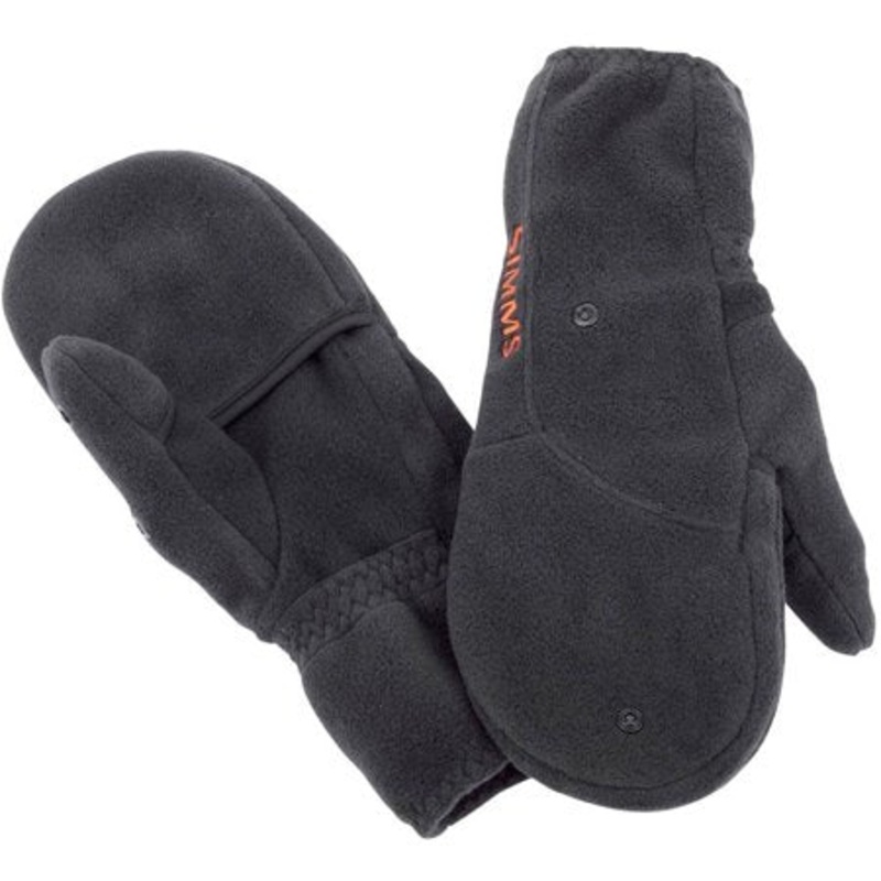 Simms Headwaters Fleece Foldover Mitt-Black