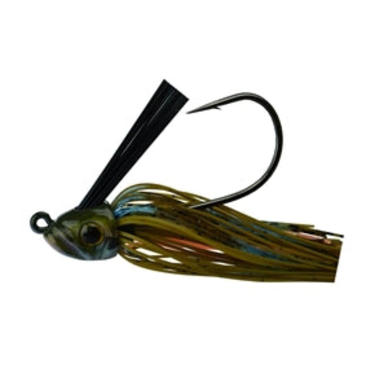 Picasso Swim Jig|Bluegill 3/8oz|Green Pumpkin Tiger 3/8oz|Black Blue Shower 1/2oz|Chartreuse Shad 1/2oz|Green Pumpkin Tiger 1/2oz|Gray Ghost 1/2oz