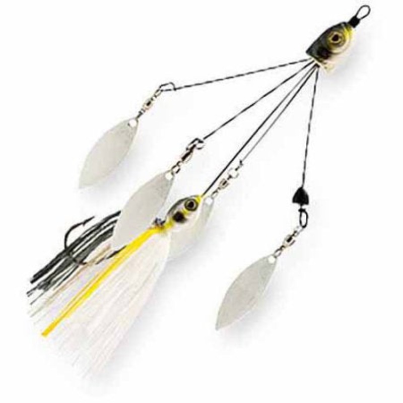 Z-Man Quadzilla Spinnerbait|Sexy Shad|ChartSexyShad|White/Silver|3/8 oz