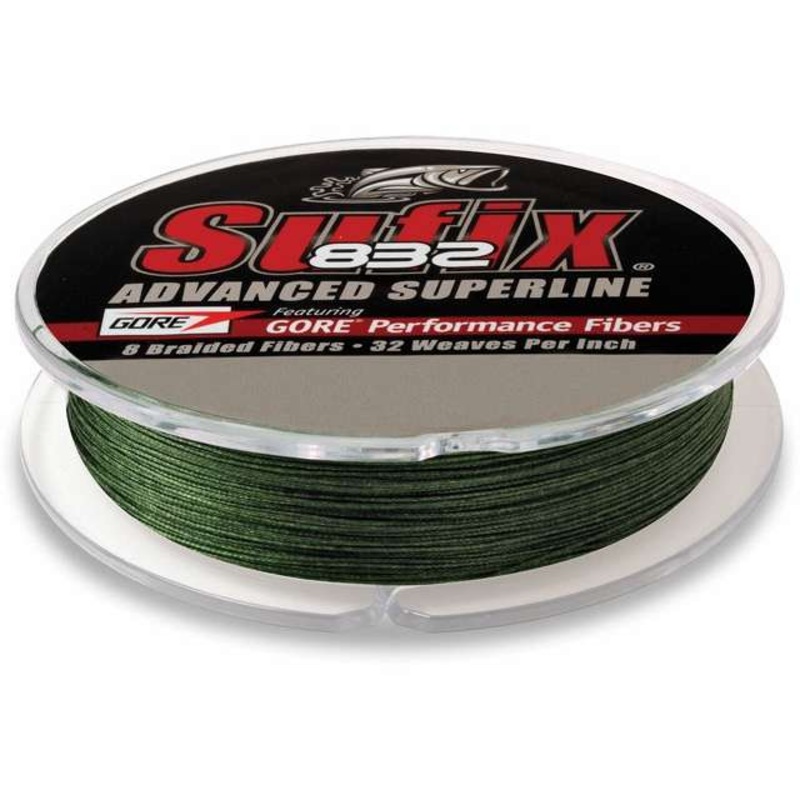 Sufix 832 Braid|Green|20lb/150yd|30lb/150yd|50lb/150yd|50lb/300yds|65lb/150yds|40lb/150yds|15lb/150yds