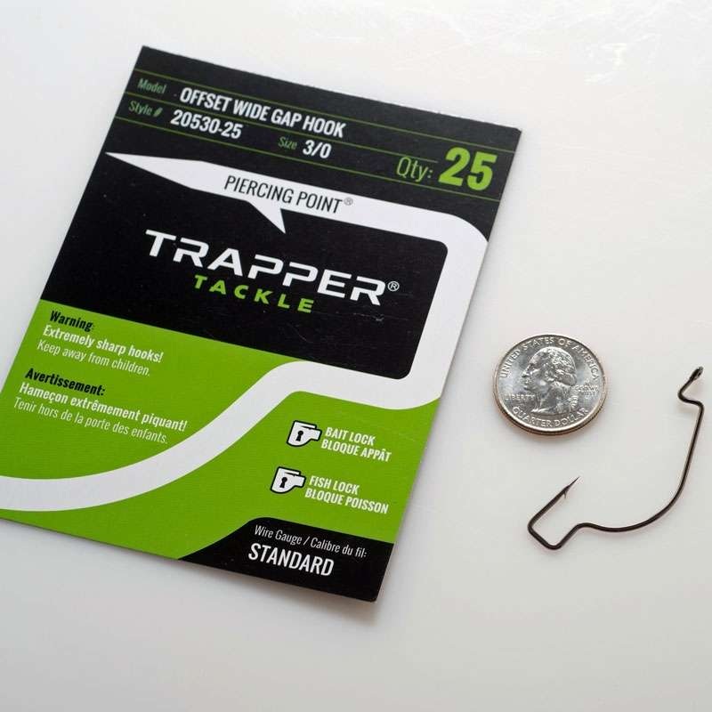 Trapper Offset Wide Gap-25pk|20530-25|20620-25|20610-25|3/0|2/0|1/0