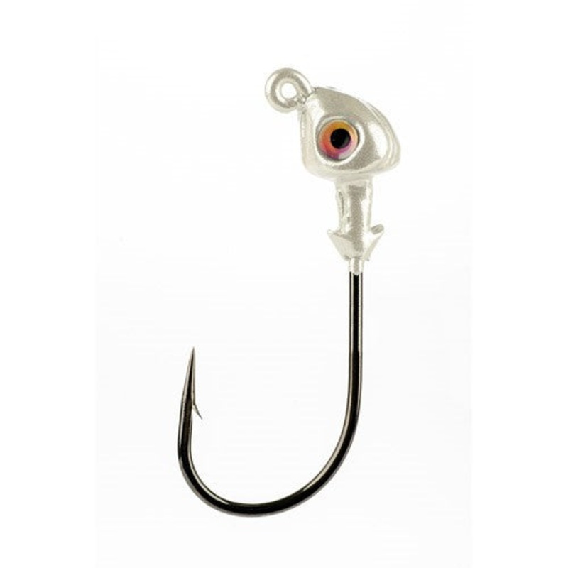 Strike King Flats Jig Heads|FJH14-844 Pearl|FJH14-Unpainted|FJH18-844 Pearl|FJH18-Unpainted|FJH38-844 Pearl|FJH38-Unpainted|1/4 oz|1/8 oz|3/8 oz|3/8 oz.