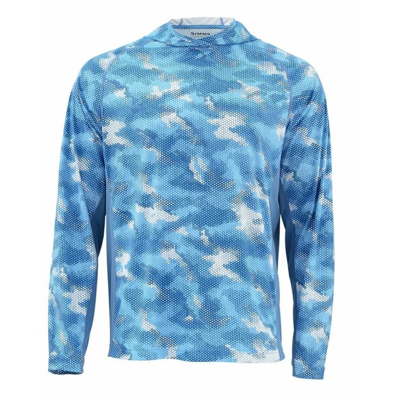 Simms Solarflex Hoody-Hex Camo Sky Blue