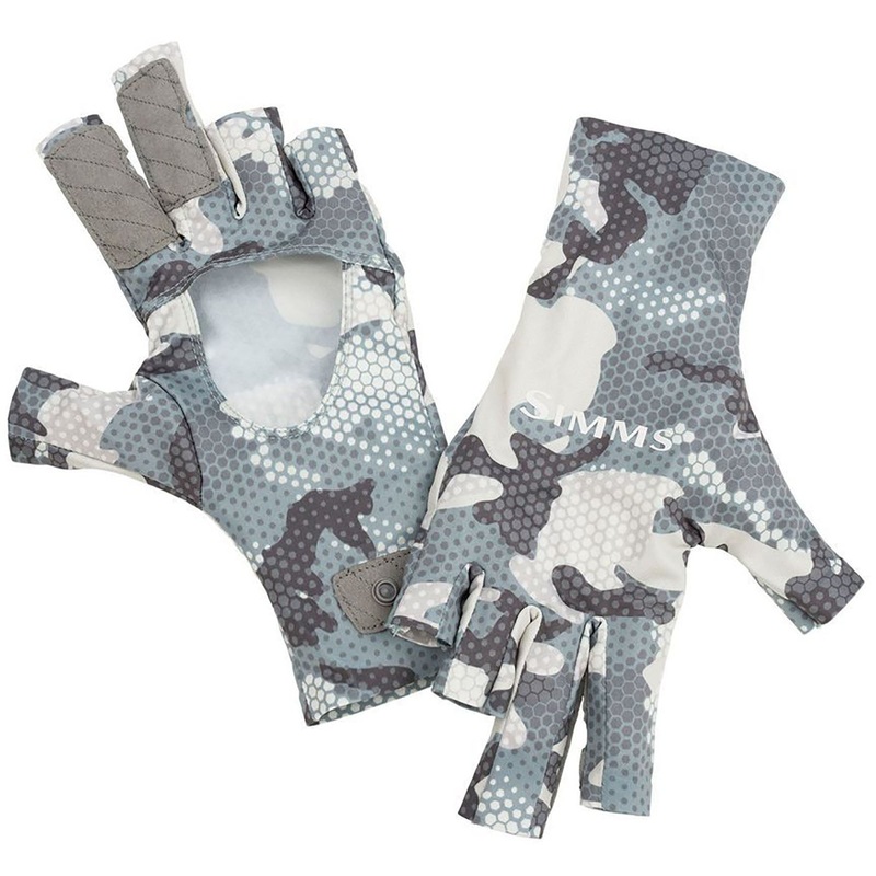 Simms SolarFlex SunGlove-Hex Flo Camo Grey Blue