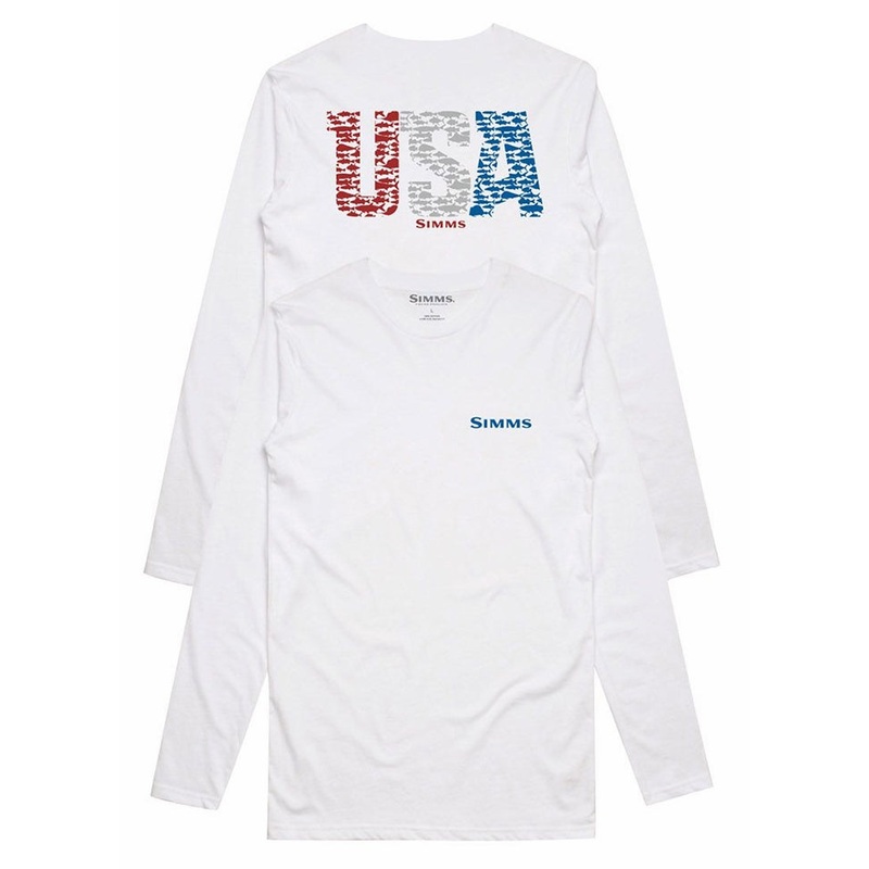 Simms USA Species LS Tech Tee White