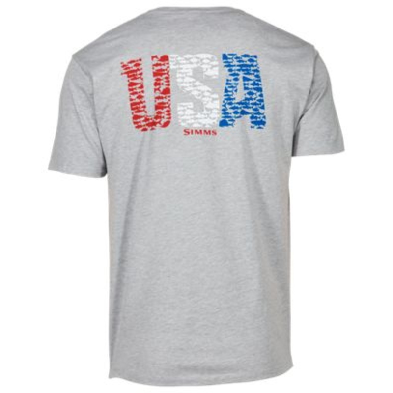 Simms USA Species SS Tee-Grey Heather