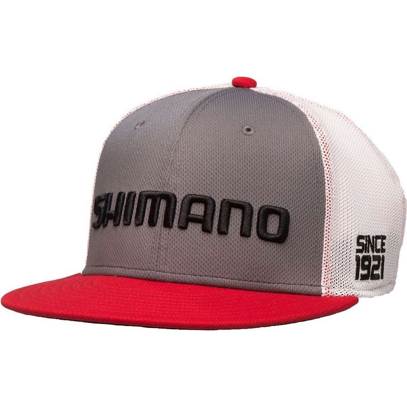 Shimano Flat Bill Hats|Grey Red & White|Navy & Grey|M-L|LG-XL
