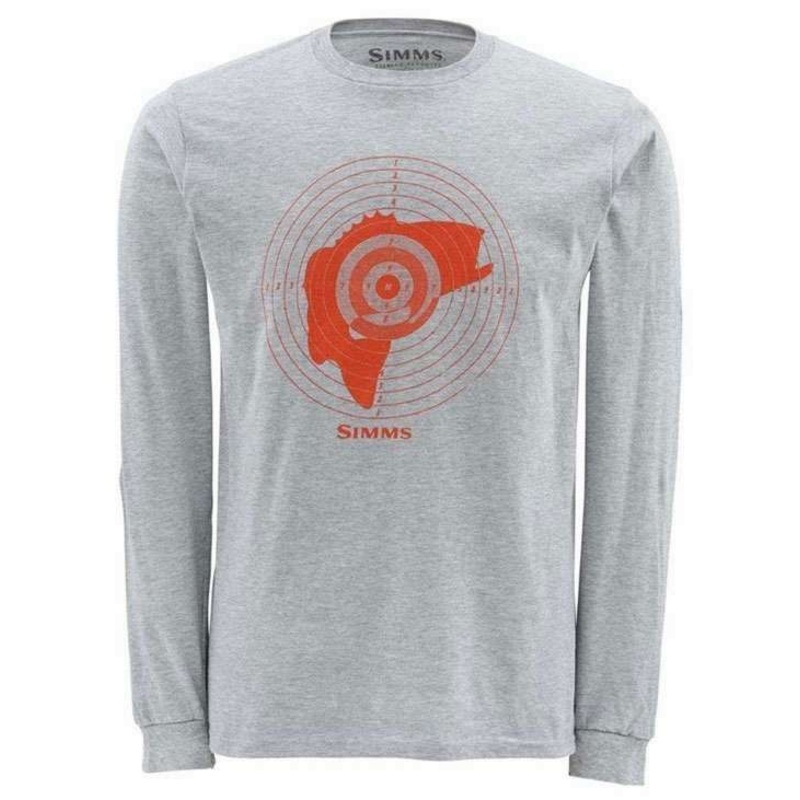 Simms Bass Hunter LS Tee Ash Grey