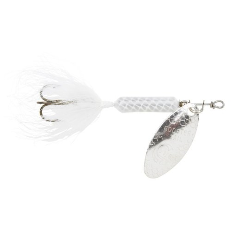 Rooster Tail|208WH/White|208YLCD/Yellow Coachdog|208FRT/Fire Tiger|208SCHR/Chartreuse|208BU/Bumblebee|208BL/Black|208YL/Yellow|208RBOW/Rainbow|White|Yellow|Pink|Black|Chr Dalmation|Rainbow|Fire Tiger|Tinsel Rainbow Tiger|1/8 oz|1/6 oz
