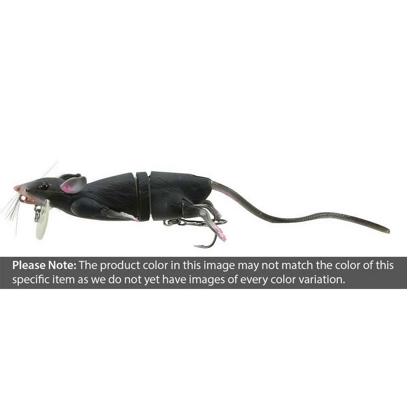 Savage Gear 3D Rad Rat|200-BROWN|200-BLACK|300-WHITE|Black 6 1/2- 1/2oz|White/ 6 1/2-1/2oz