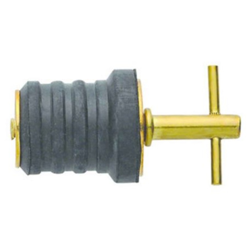 Eagle Claw Boat Drain Plug|Eagle Claw|BR54804|1″ Brass T Handle|1″