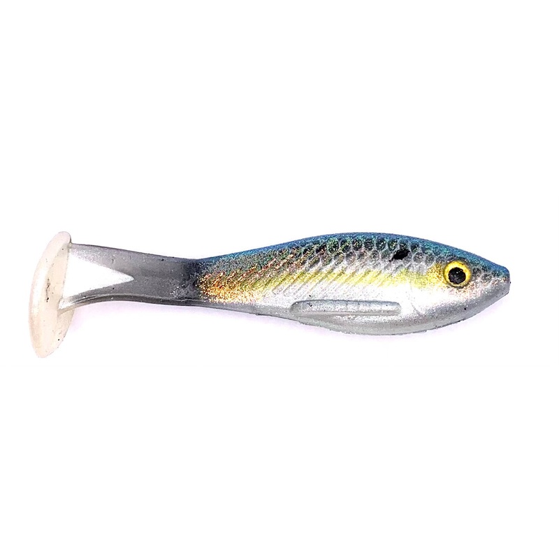Big Bite Baits BB Kicker 4.25|Blue Back Herring|Green Gizzard Shad|Light Hitch|SS Shad