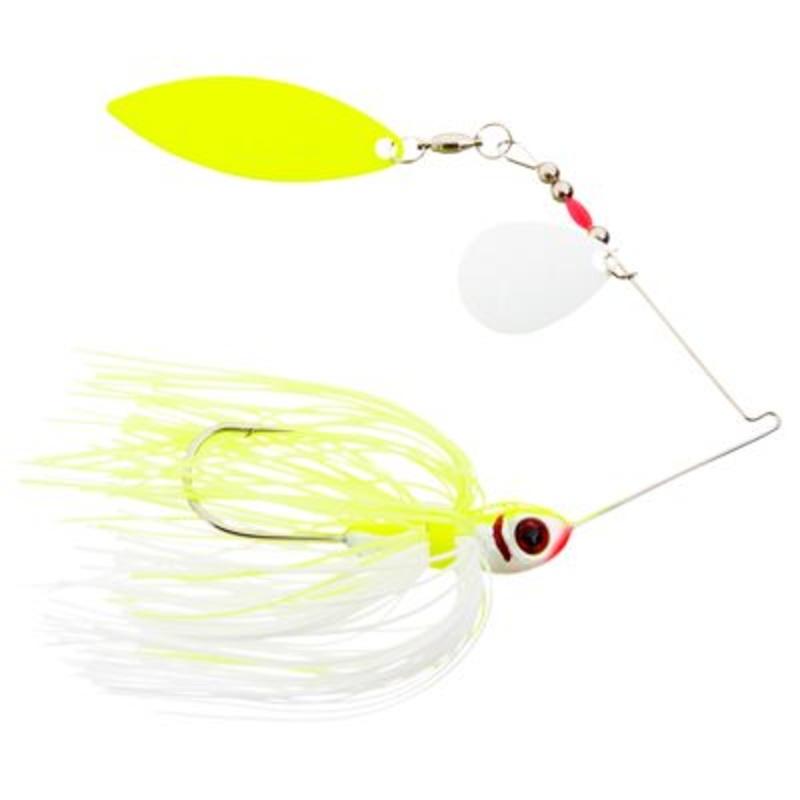 Booyah Spinner Bait – Glow|BYGBT38616|BYGBW38615 Glow Blade White|BYGBW38616 Glow Blade Chat/ White|BYGBW12617|3/8oz|Chart/White 1/2oz