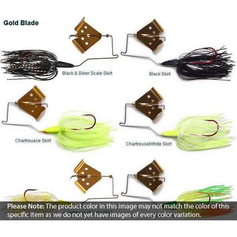 Cavitron Buzzbait 3/8oz|CBB38G-01|CBB38G-10|CBB38R-01|Black w/ Gold Blade|Ghost w/ Gold Blade|Black w/ Red Blade