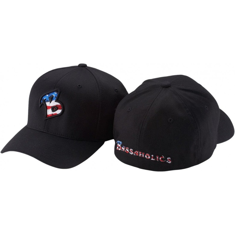 Bassaholics Flex Fit Hats|Black B-Addicted|Blue B-Addicted|White (Team)|All American (Black)|Black & White (Shield)|White B-Addicted|LG-XL|S-M|OSFM-Flex Fit|L-XL