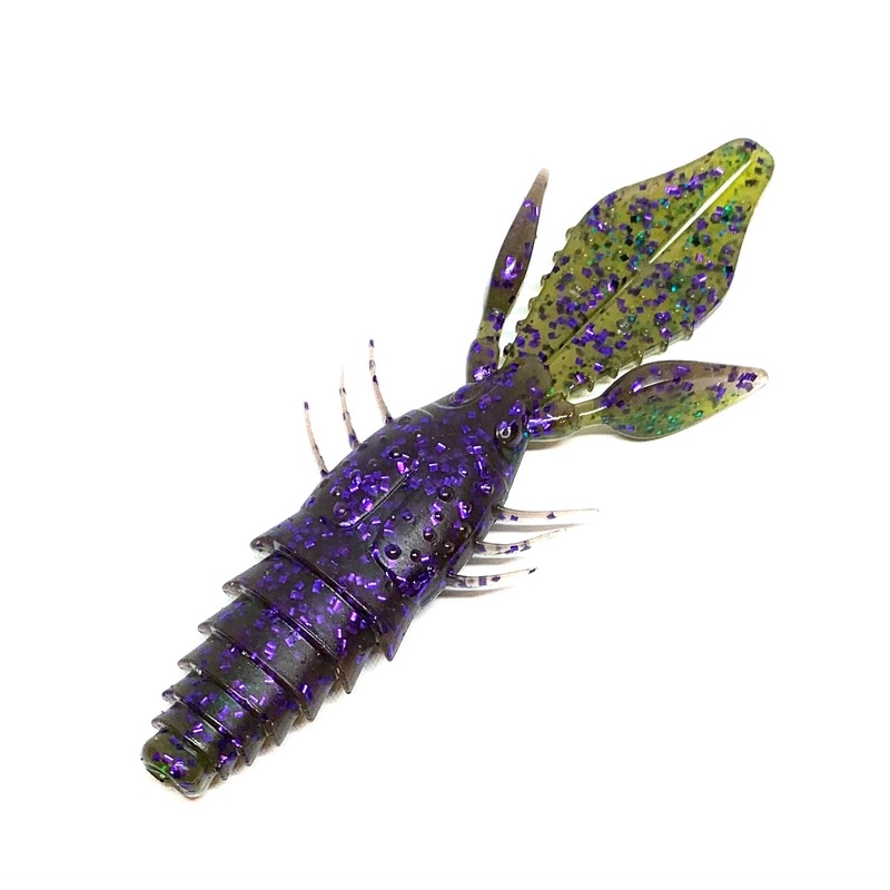 6th Sense Prawn 4.2|Grass Candy|Bluegill Fire|Green Pumpkin|Darkwater Bug|Watermelon Red|Black N Blue Flake|4.2″