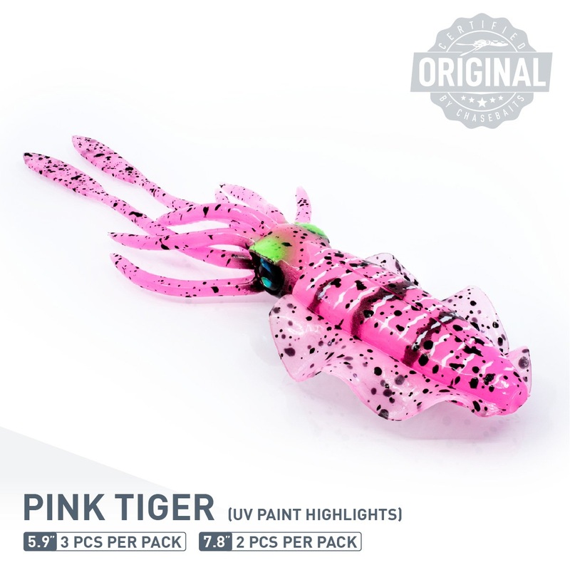 ChaseBaits Ultimate Squid|Bottle|Crystal|Nitro|Pink Tiger