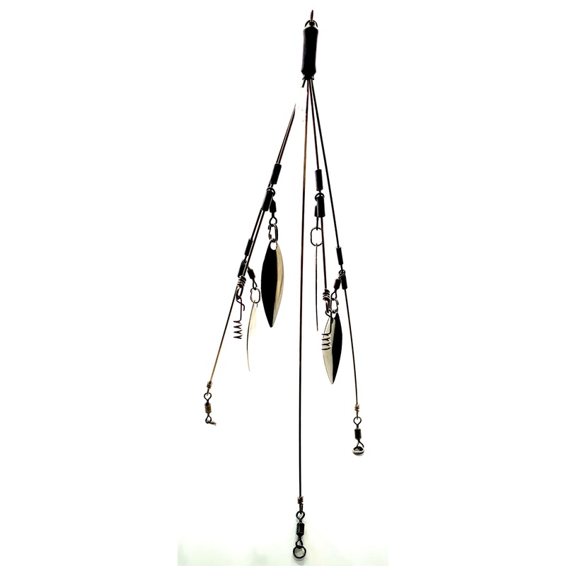GFunk Baits G-Rigs|Cali Camo 5 Wire Bladed(SilverBlades)|Cali Silver 5 Wire Bladed(Silver Blades)