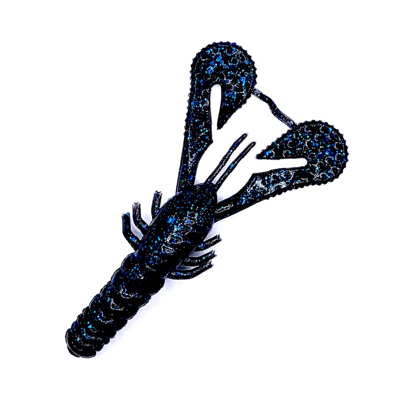 Z-Man Turbo Crawz 4|Black/Blue Flake|Green Pumpkin|Green Pumpkin/Orange|Molting Craw|Pearl