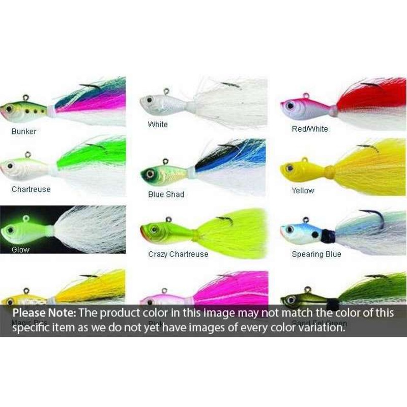 Spro Bucktail Jig|White SBTJW|Chartreuse SBTJC|SBTJCC Crazy Chart|1/2 oz|1/2 oz.|1 oz