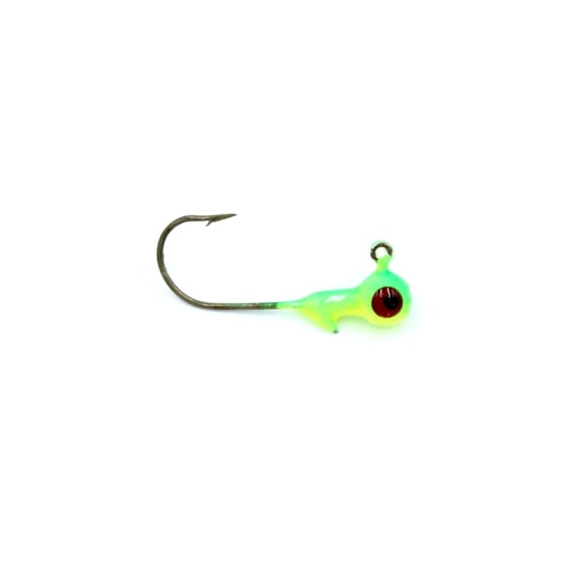Head Hunter Crappie Jig Head|Black|Chartreuse/Green|Chartreuse/White|Hot Pink|Natural|1/16 oz|1/16oz|1/16