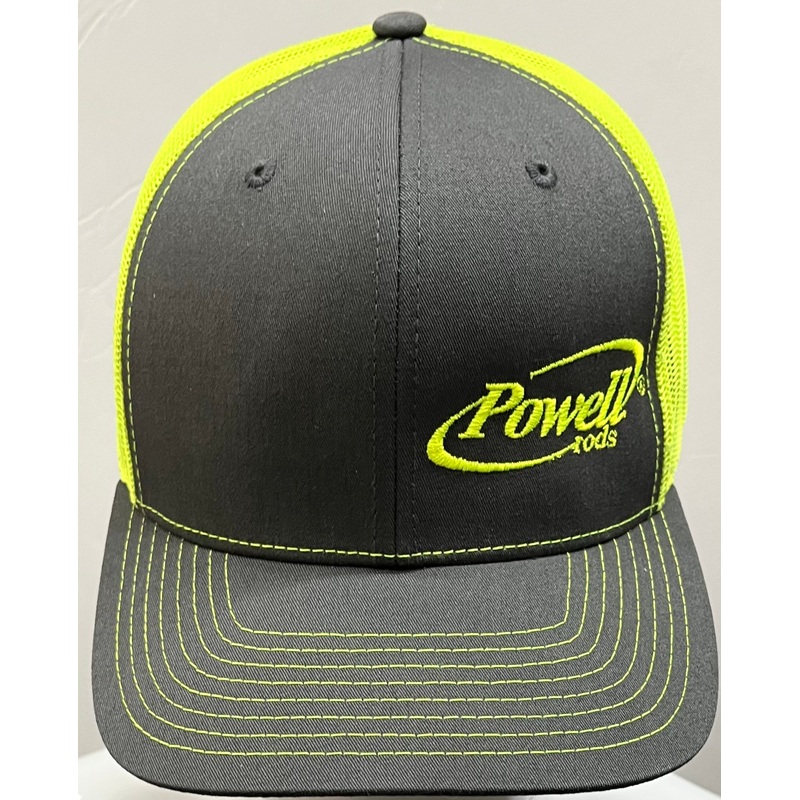 Powell Trucker Hats|Neon Green & Grey|Neon Orange & Grey|Adjustable SnapBack