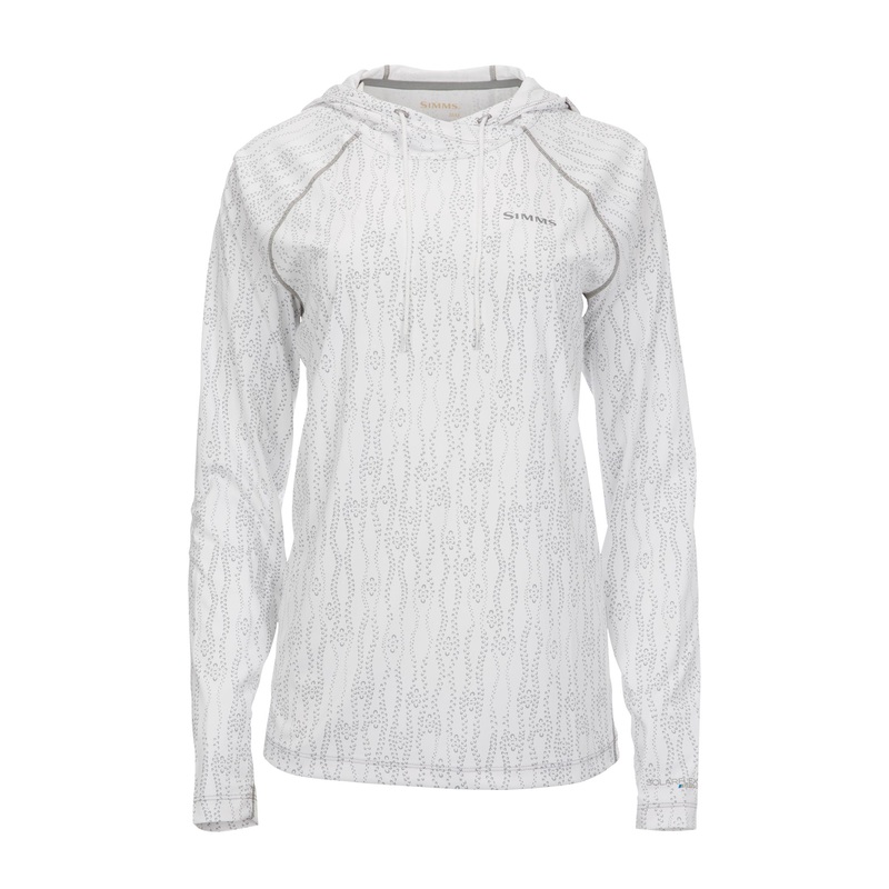 Simms Ws Solarflex Hoody Print-Lily Pad White