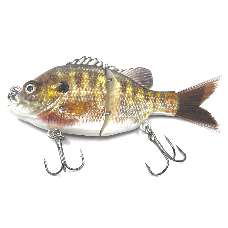 TK TACKLE S-CURVE GLIDE GILL|MALE BLUEGILL|FEMALE BLUEGILL|ROCK BASS|RED EAR SUNFISH|GREEN SUNFISH|1.3oz