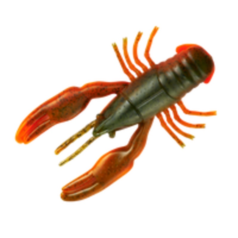 Yum Crawbug 3.25|Crawdad  8pk|Black Neon|Green Pumpkin