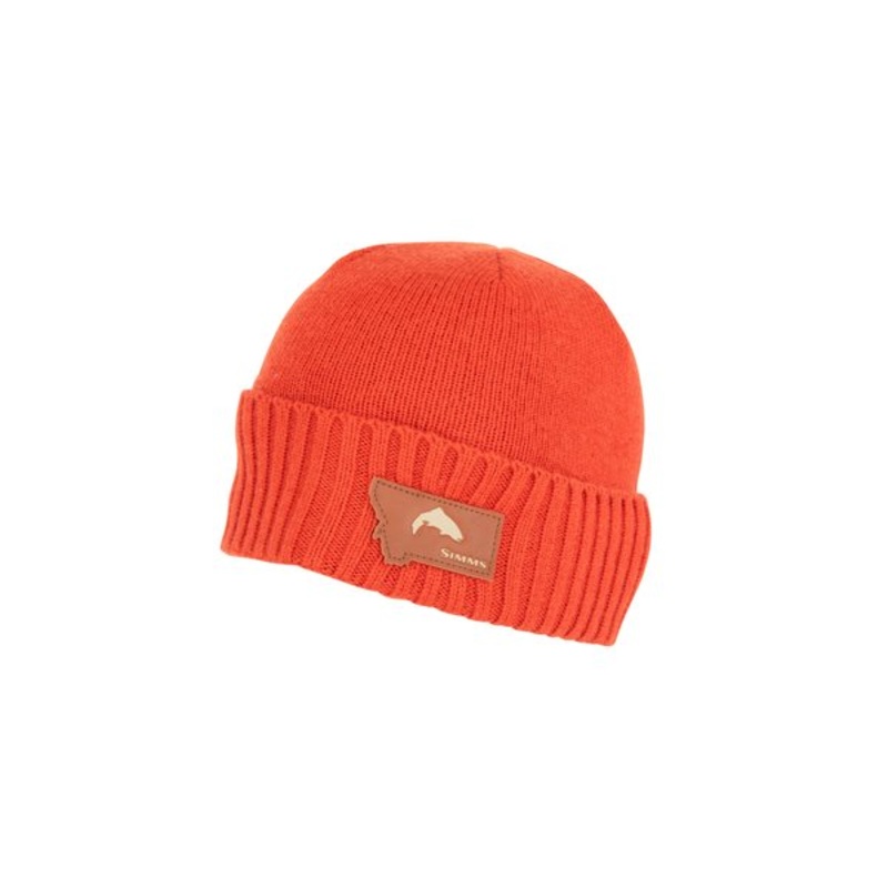 Simms Big Sky Wool Beanie|Simms Orange|Carbon