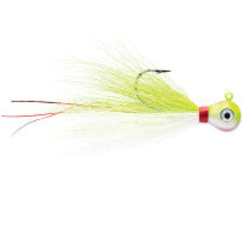 VMC BUCKTAIL JIGS|Chartreuse/White|FIRETIGER|1/8 oz