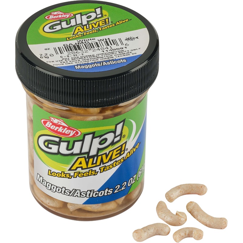 berkley-gulp-alive-1-inch-white-maggots-2-2-oz-jar_1 Berkley Gulp! Alive! 1 inch White Maggots 2.2 oz. Jar