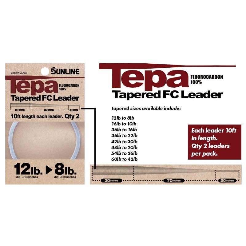 sunline-tepa-tapered-fc-leader-2-pack_1 Sunline Tepa Tapered FC Leader 2 Pack