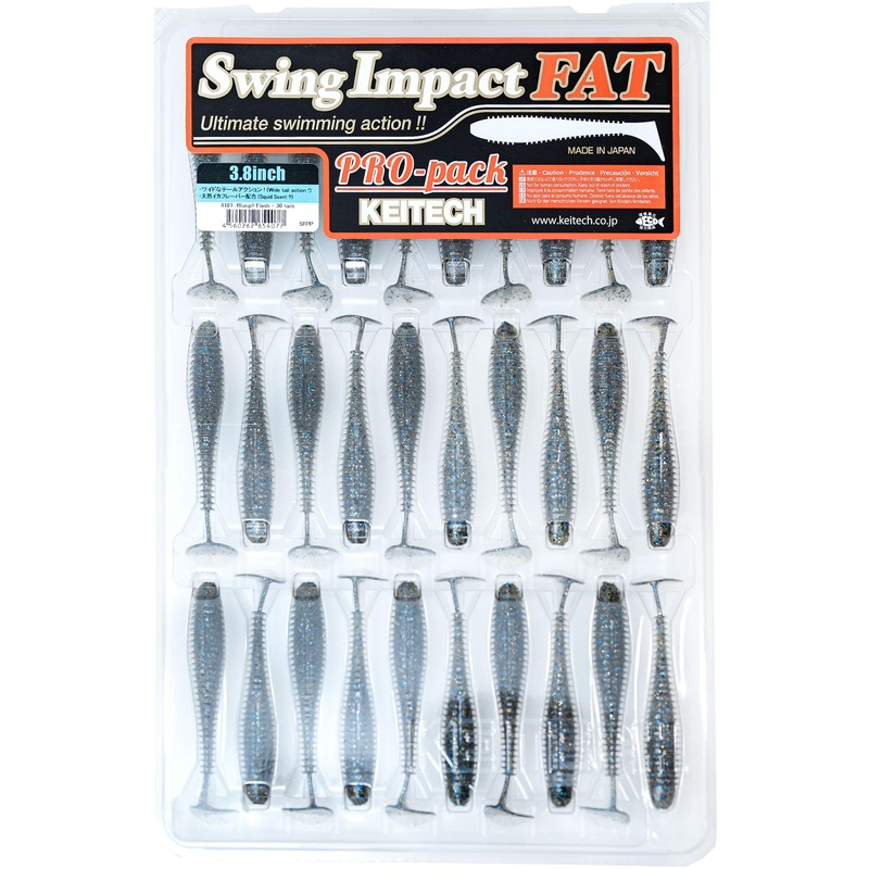 Keitech Fat Swing Impact 3.8 inch Soft Paddle Tail Swimbait – 30 Bait Pro Pack