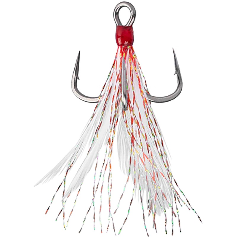 mustad-alpha-point-in-line-triple-grip-feathered-hooks-2-pack_1 Mustad Alpha-Point In-Line Triple Grip Feathered Hooks – 2 Pack