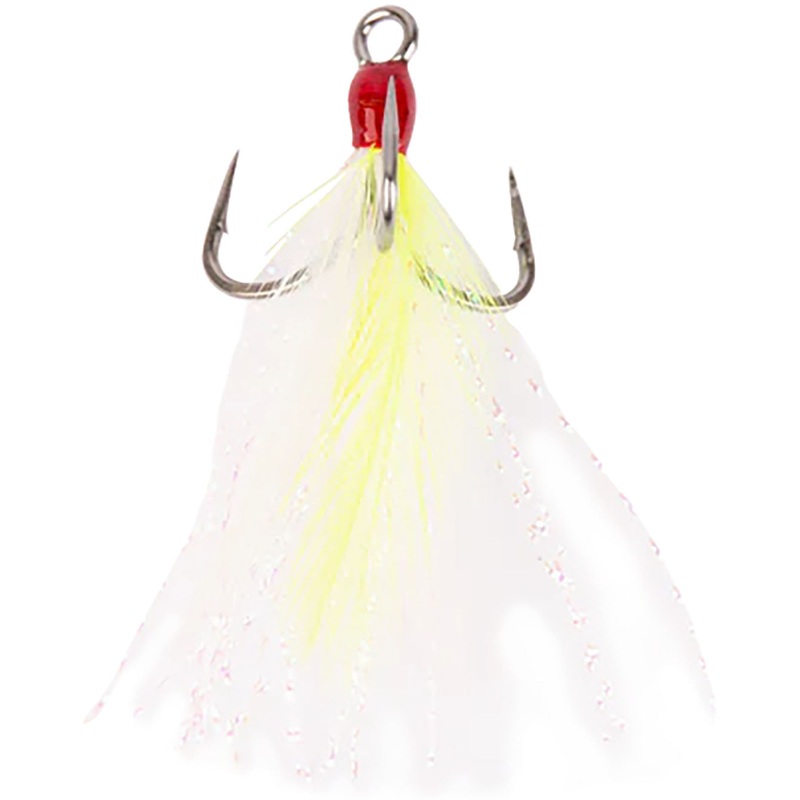 Mustad Alpha-Point In-Line Triple Grip Feathered Hooks – 2 Pack