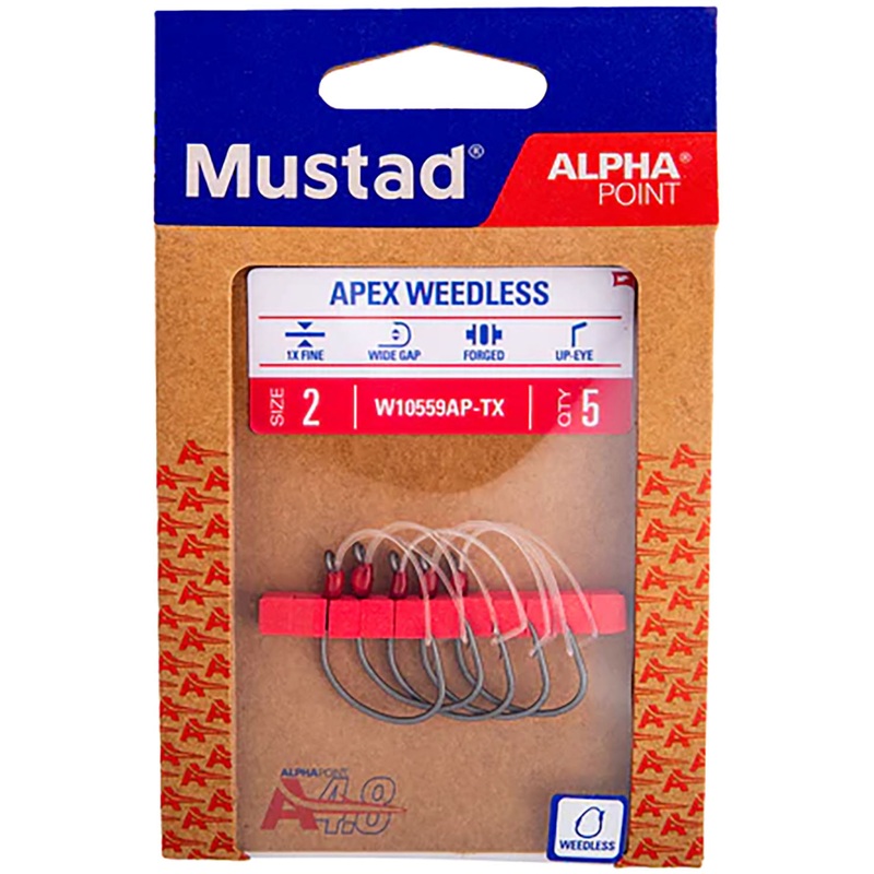 mustad-alpha-point-offset-apex-weedless-dropshot-hooks_1 Mustad Alpha-Point Offset Apex Weedless Dropshot Hooks