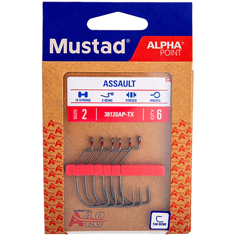 mustad-alpha-point-offset-assault-hooks-6-pack_1 Mustad Alpha-Point Offset Assault Hooks – 6 Pack