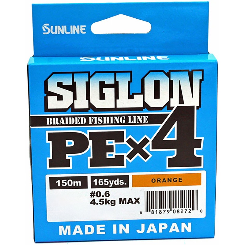 Sunline Siglon PEx4 Orange Braid – 165 Yard Spools