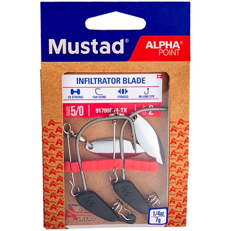 mustad-alpha-point-infiltrator-weighted-bladed-hook-2-pack_1 Mustad Alpha-Point Infiltrator Weighted Bladed Hook – 2 Pack