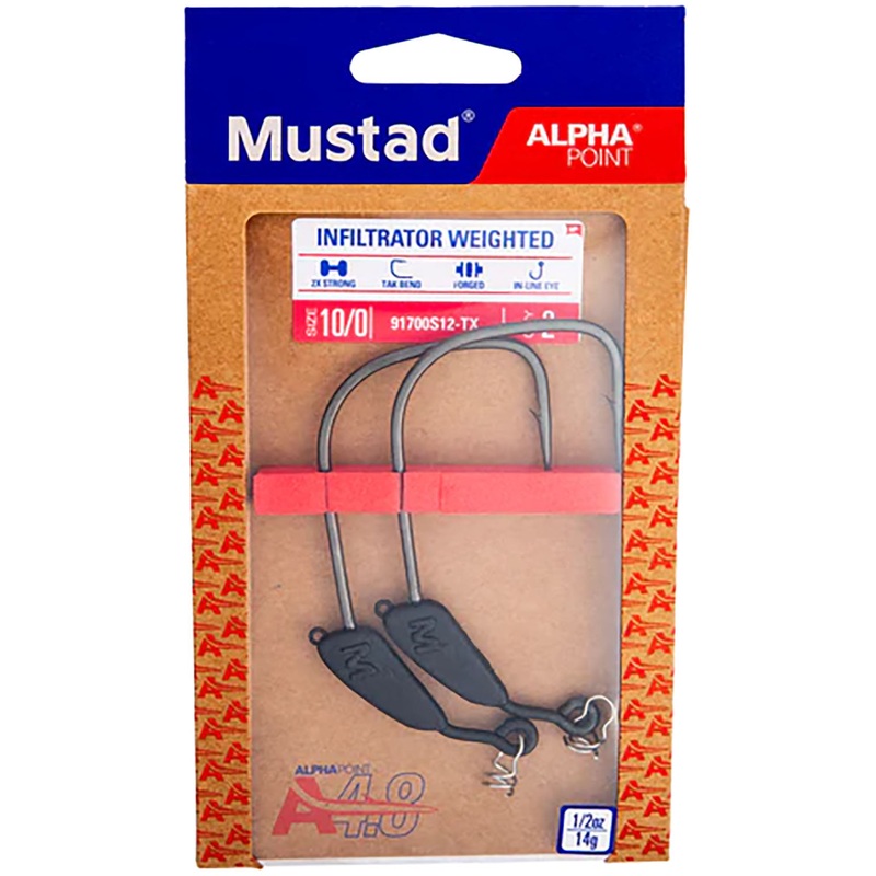 mustad-alpha-point-infiltrator-weighted-hook-3-pack_1 Mustad Alpha-Point Infiltrator Weighted Hook – 3 Pack