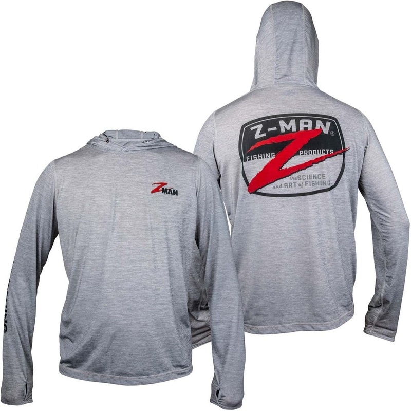 Z-Man Badge Logo Tech HoodieZ|Gray Heather|Small|Medium|Large|XL|2XL|3XL