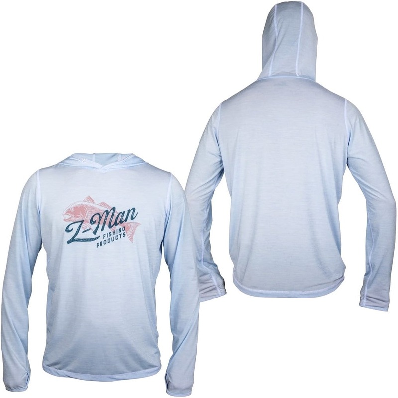 Z-Man Redfish Tech HoodieZ|Blue Heather|Small|Medium|Large|XL|2XL|3XL
