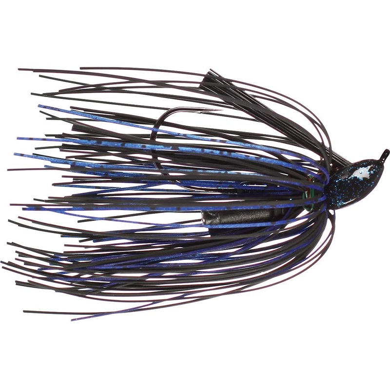 Buckeye Lures Mini Mop Jig|Black/Blue|Green Pumpkin|PB&J|Texas Craw|3/8 oz – 5/0 hook|1/2 oz – 5/0 hook