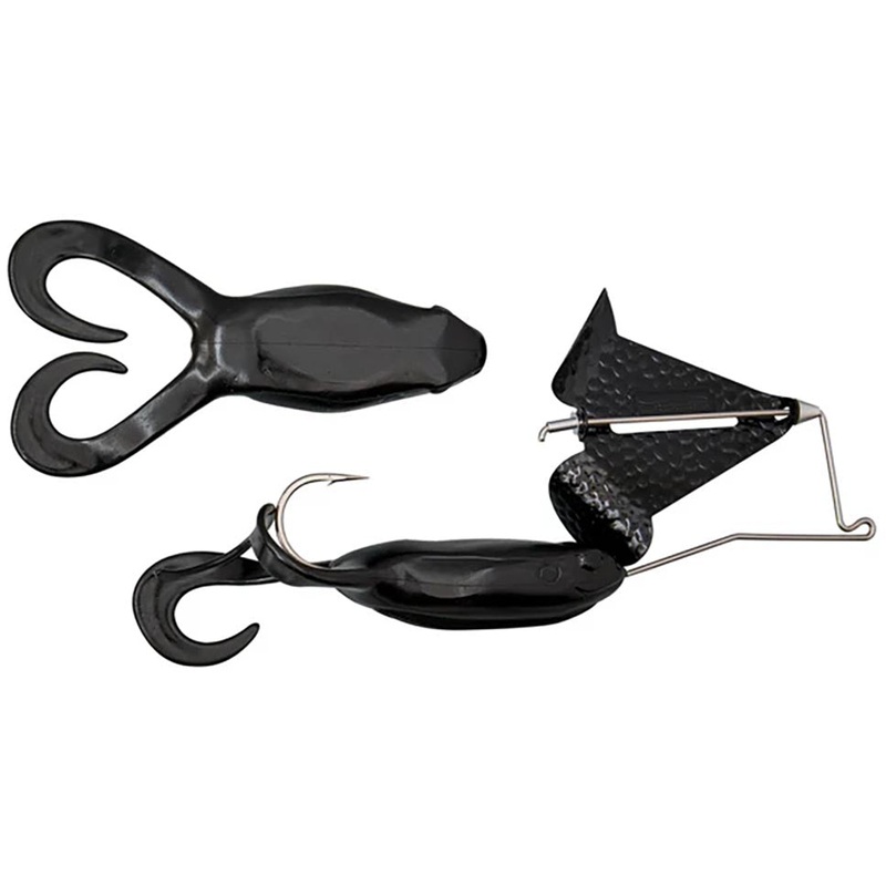 SPRO Squealer Toad Buzzbait|Black Body – Black Blade – 3/8 oz|Black Body – Gold Blade – 3/8 oz|Green Pumpkin Body – Green Pumpkin Blade – 3/8 oz|Pearl White Body – Chrome Blade – 3/8 oz|Pearl White Body – Pearl White Blade – 3/8 oz