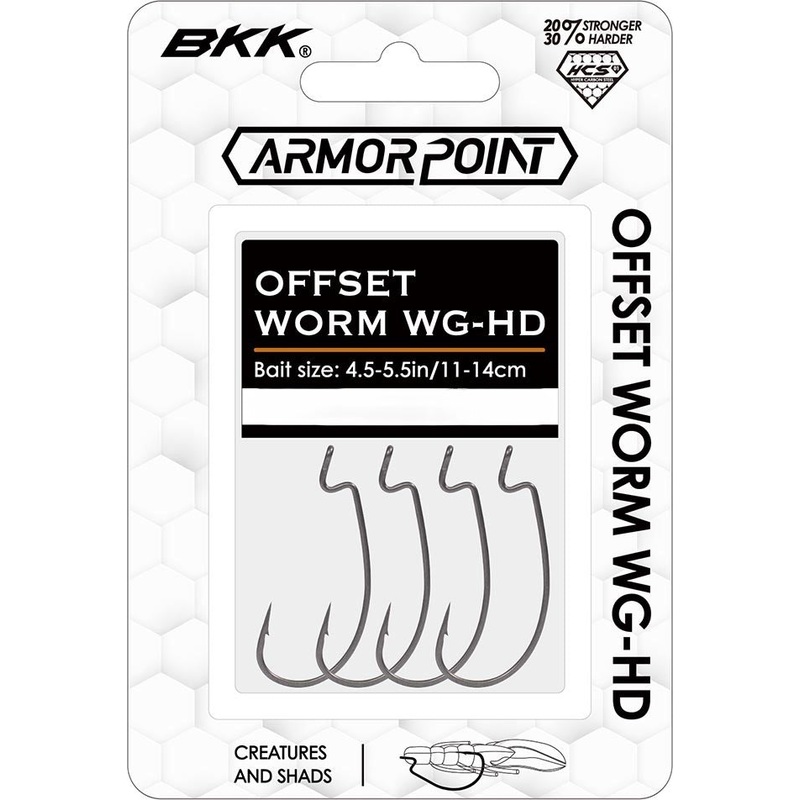 BKK Armor-Point Offset Wide Gap HD Worm Hooks
