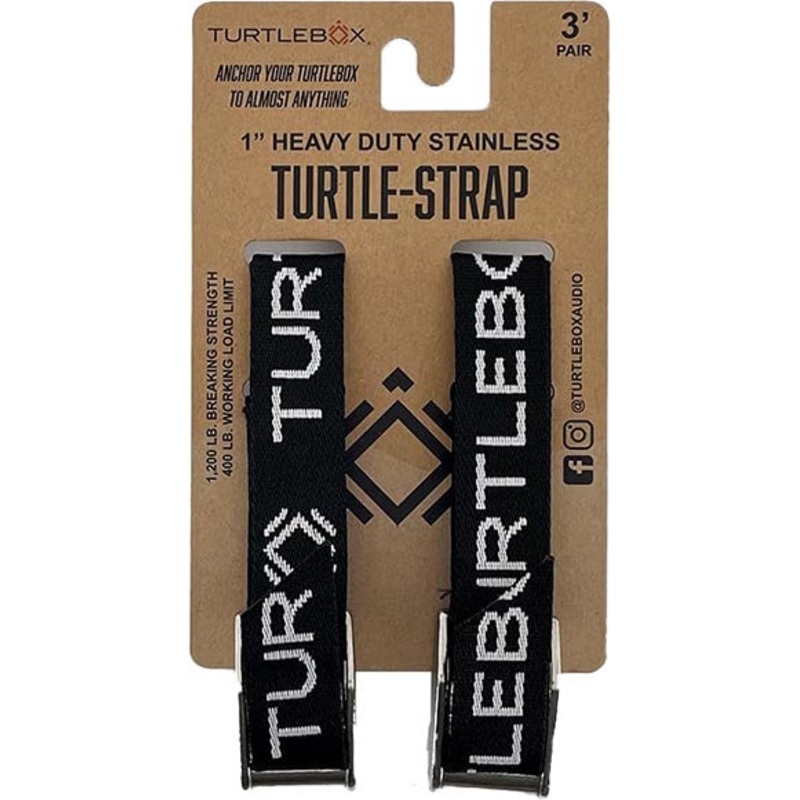 Turtlebox Audio Waterproof Bluetooth Speaker Tie Down Straps – 2 Pack