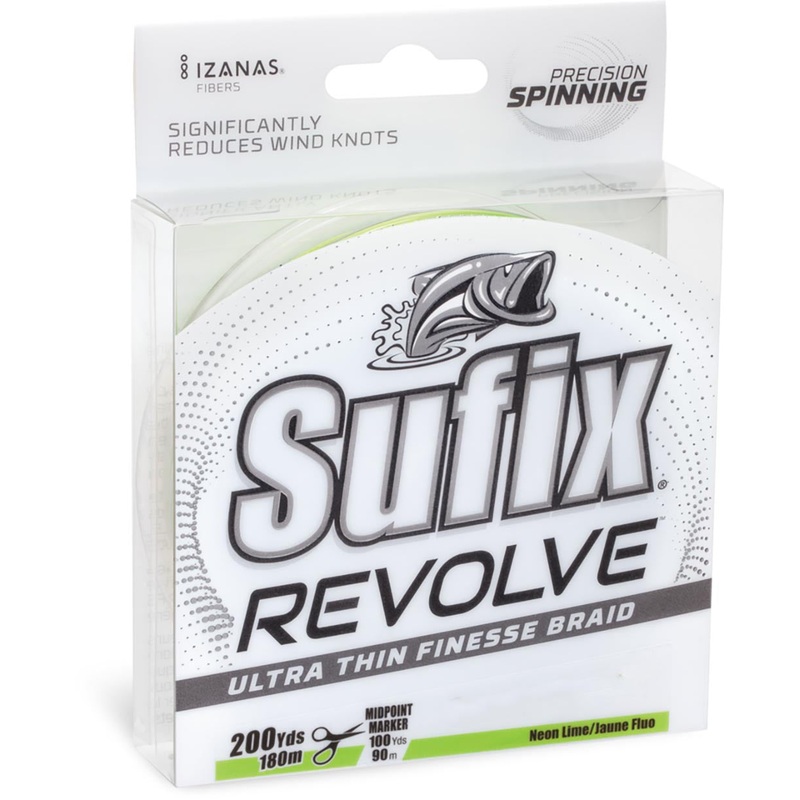 Sufix Revolve High-Vis Neon Lime Braid – 200 Yards