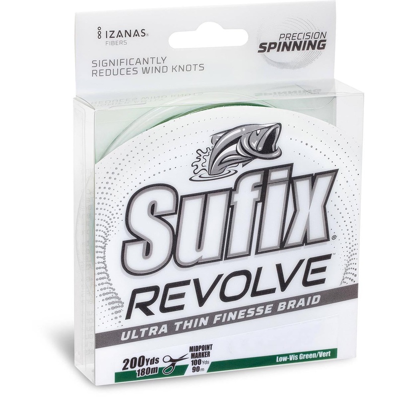 Sufix Revolve Low-Vis Green Braid – 200 Yards