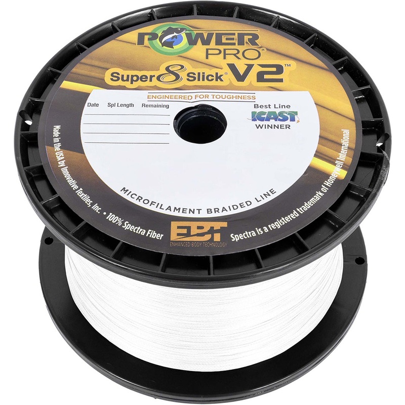 Power Pro Super8Slick V2 White Braided Line Bulk Spools